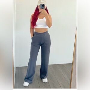 Grey Straight Leg Sweatpants